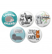 Punny Animals Pinback Buttons